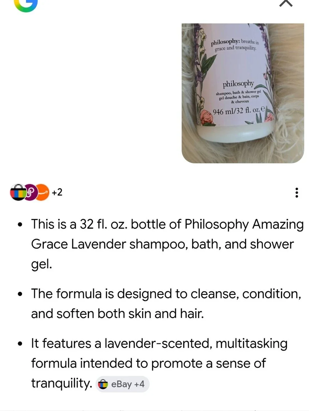 Philosophy Amazing Grace Lavender 32 Oz